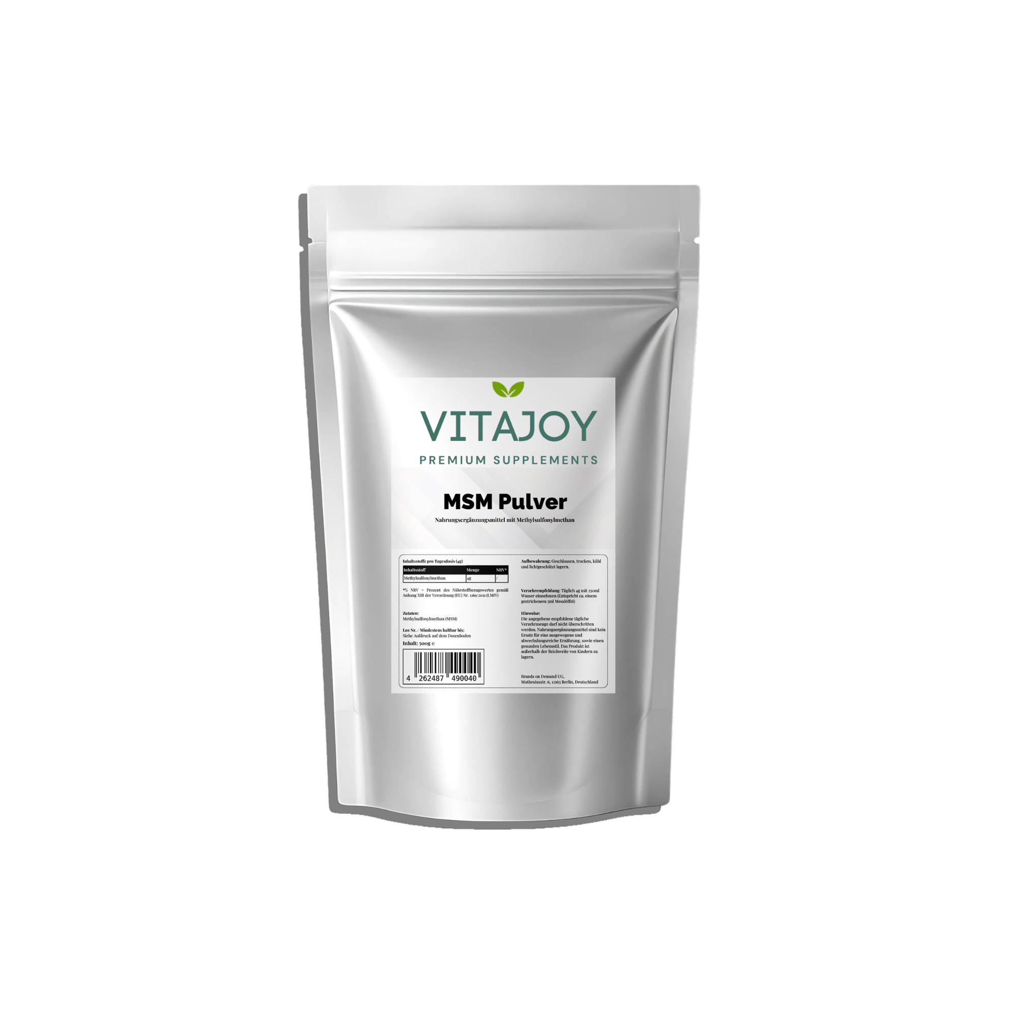 Vitajoy MSM Pulver 500g Gelenke Bindegewebe