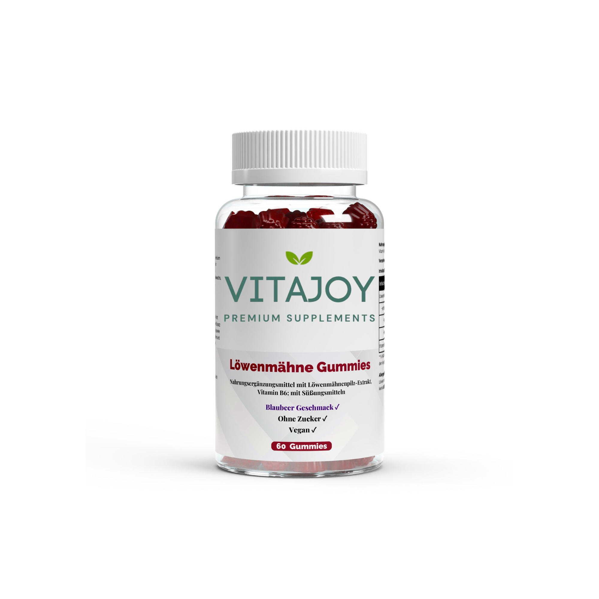 Vitajoy Löwenmähne Gummies 60 Stück Fokus Konzentration