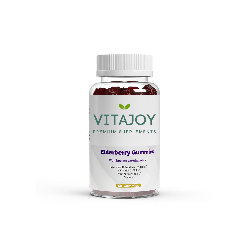 Vitajoy Elderberry Vitamin C Zink Gummies 60 Stück Immunsystem
