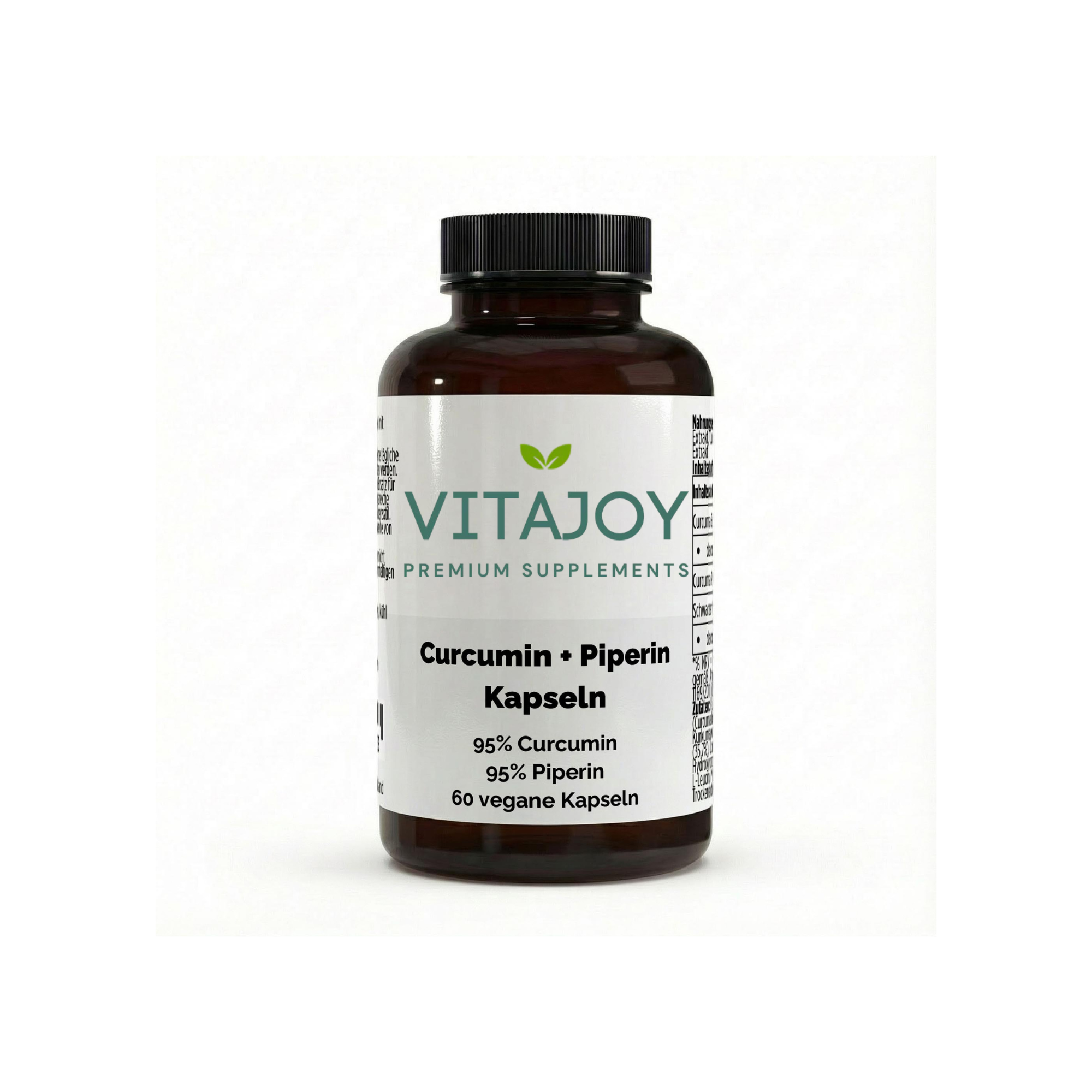 Vitajoy Curcuma 95% Curcumin Piperin 60 vegane Kapseln