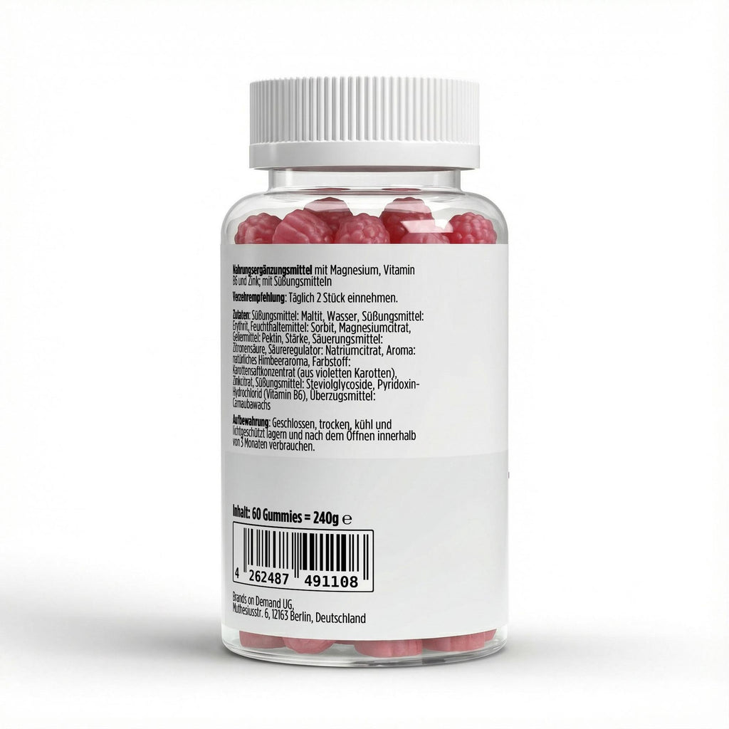 Magnesium + Zink + B6 Gummies - 60 Stk.