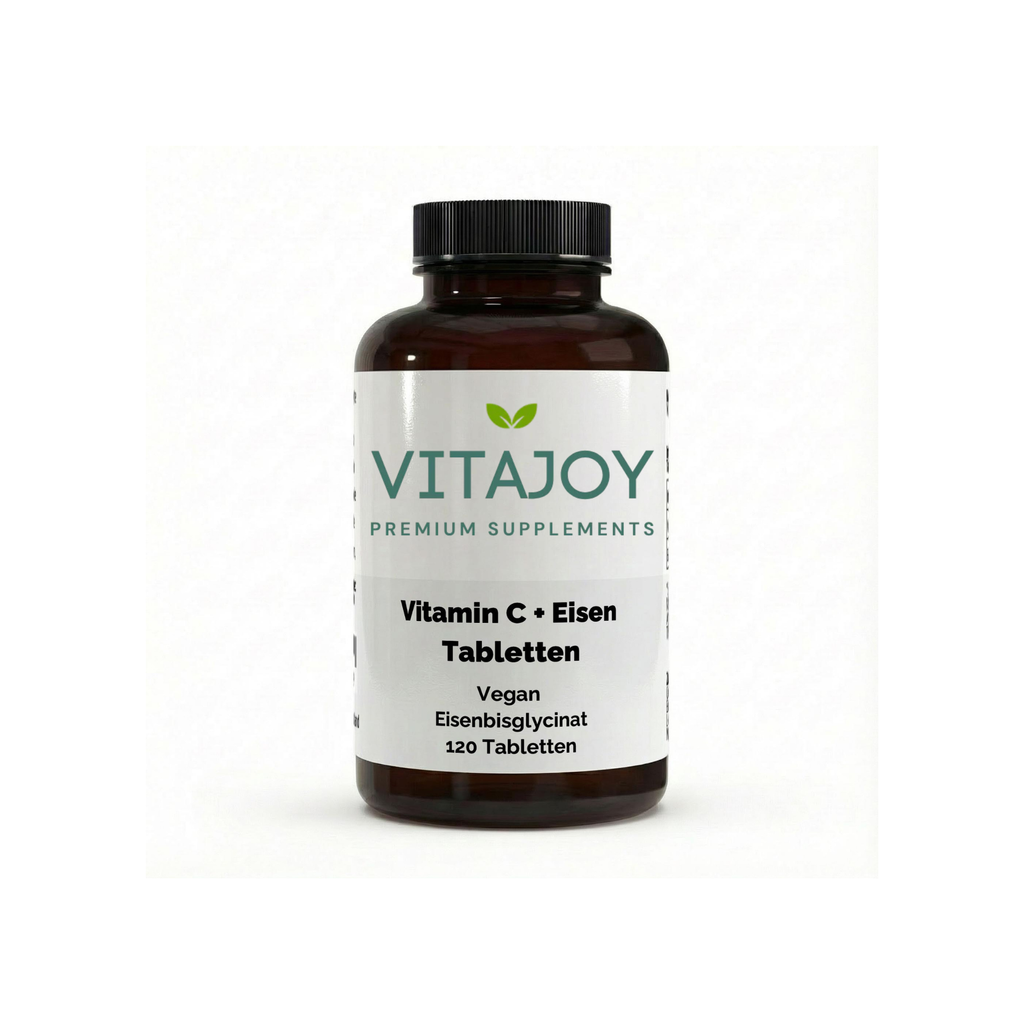 Vitajoy Eisen Vitamin C 120 vegane Tabletten Energie