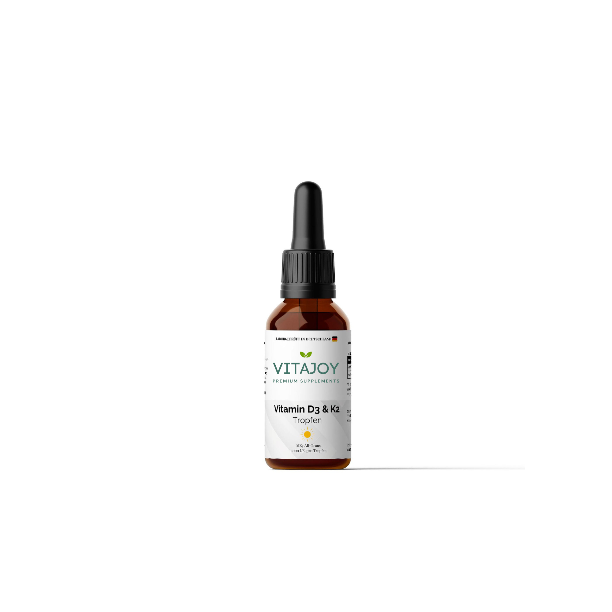 Vitajoy Vitamin D3 K2 Tropfen 1700 Tropfen 50ml MCT-Öl